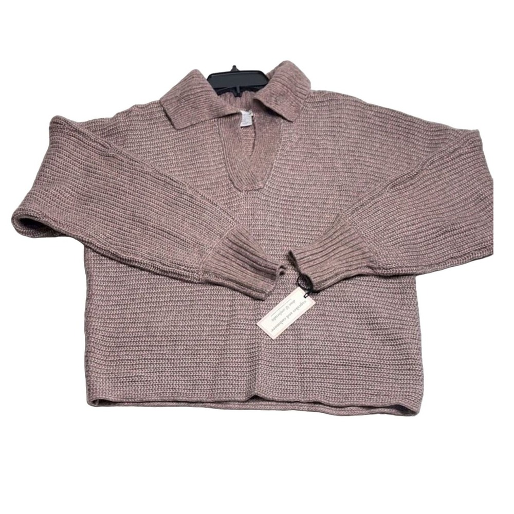 Cupcakes‎ And Cashmere Knit Sweater Shawl Collar Puff Sleeves Size X Small New - Picture 2 of 8